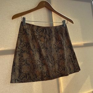 Vintage Python Print Mini Skirt
